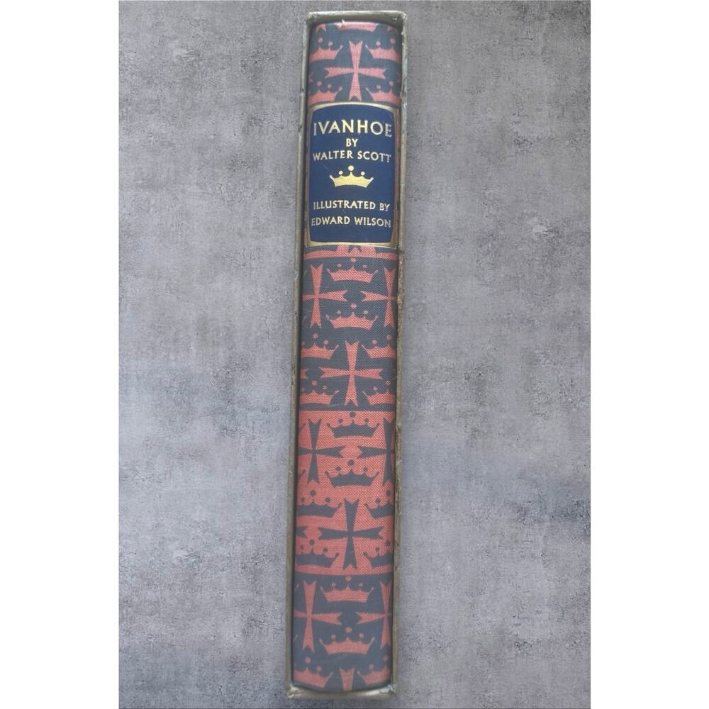 Ivanhoe Sir Walter Scott Heritage Press 1950 Edward Wilson COMPLETE w/ Sandglass